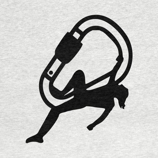 Funny climbing carabiner design by Outdoor and Climbing